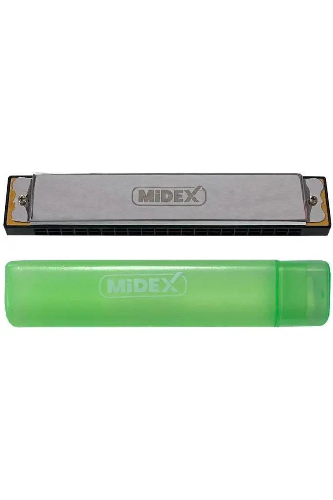 Midex HN-20SL Silver 20 Delikli Mızıka Do (c)