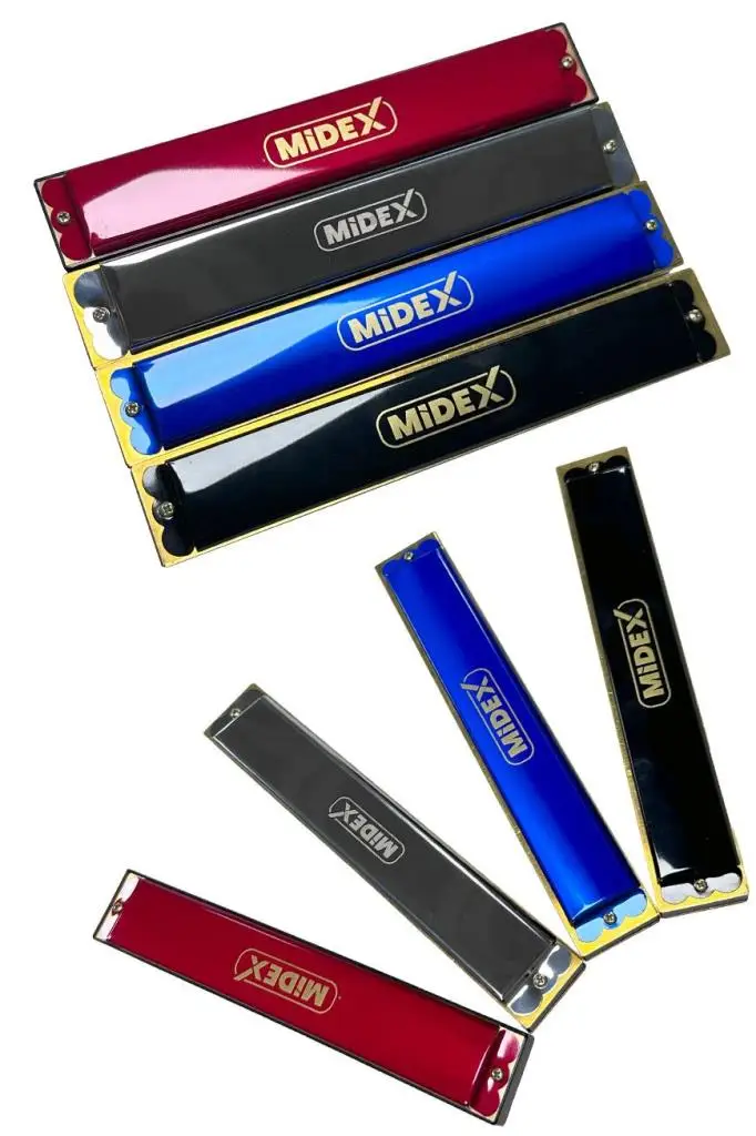 Midex HN-24SL Silver 24 Delikli Mızıka Do (c)