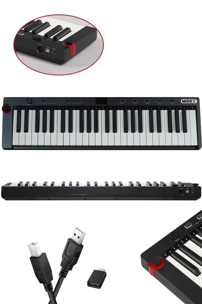 Midex İmpressive Paket-6 Stüdyo Ekipmanları Seti (Monitör Mikrofon Ses Kartı Kulaklık Midi Klavye Pad Controller)
