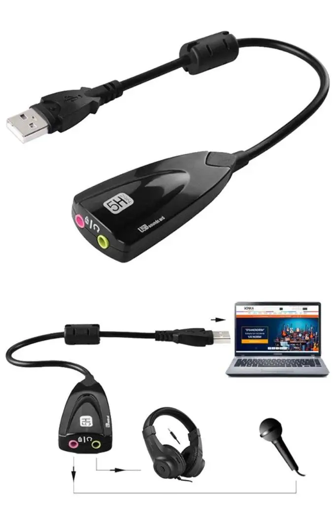 Midex K1 7.1 Mini Usb 3.5 Girişli Ses Kartı (SİYAH)