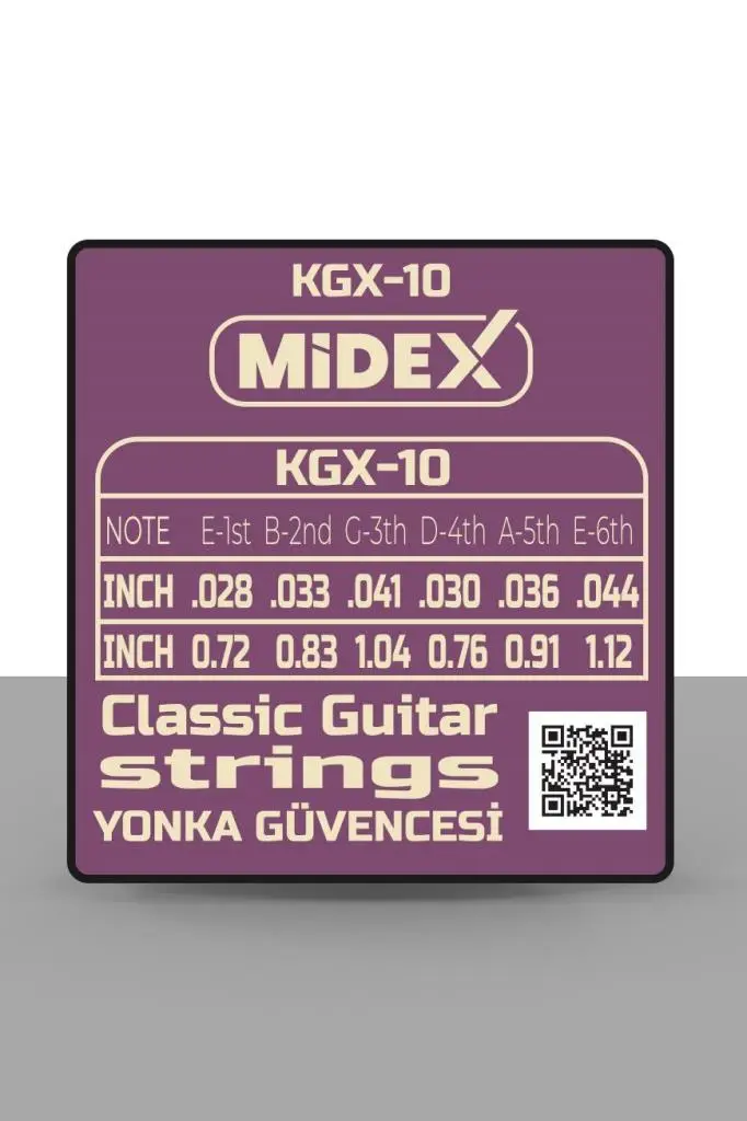 Midex KGX-10 Klasik Gitar Teli Takımı ve Pena Seti
