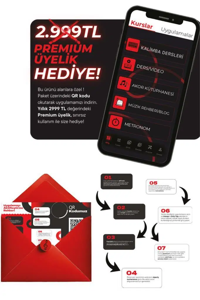 Midex KLX-454G Hakiki Ağaç Geyik Desenli Kalimba 17 Tuşlu