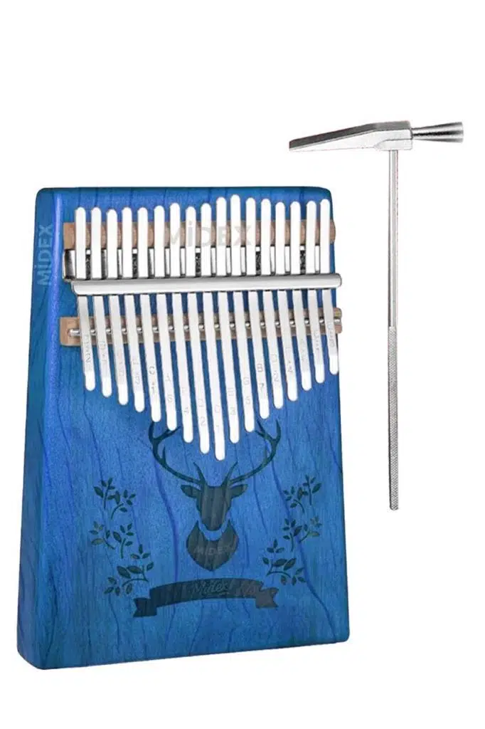 Midex KLX-454G Hakiki Ağaç Geyik Desenli Kalimba 17 Tuşlu