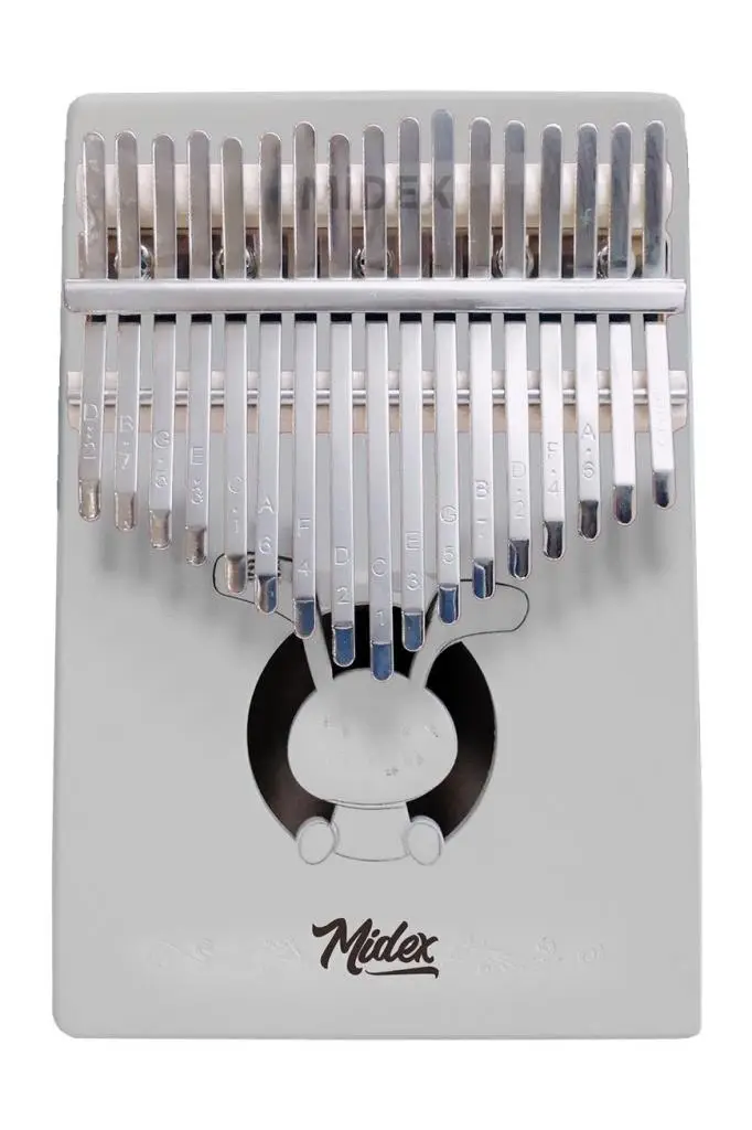 Midex KLX-550 Beyaz Renk Gerçek Ağaç Kalimba 17 Tuşlu Full Set