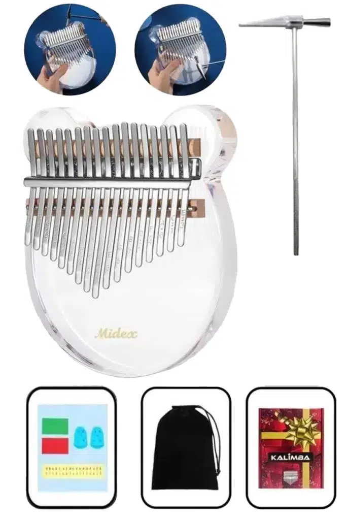 Midex KLX-6000-OUT Şeffaf Cam Kalimba (OUTLET)