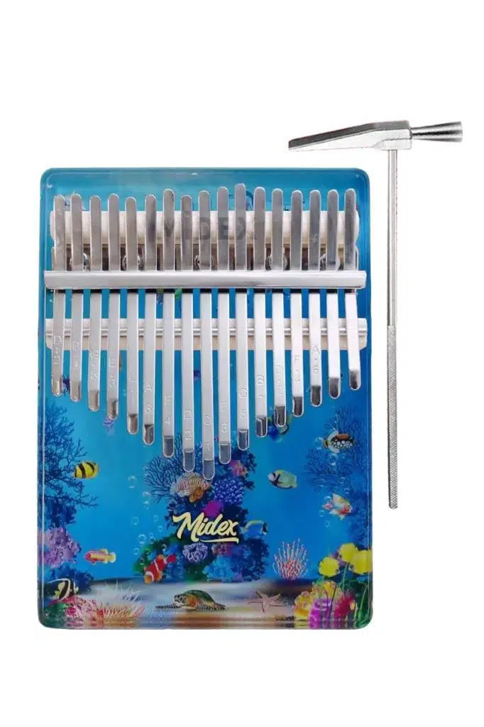 Midex KLX-640-PAK Okyanus Cam Kalimba 17 Tuşlu Full Set