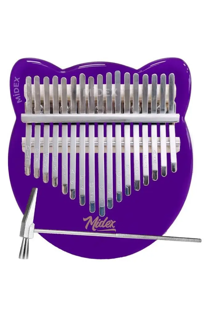 Midex KLX-660 Mor Renk Cam Kalimba 17 Tuşlu Full Set