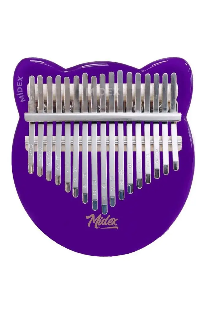 Midex KLX-660 Mor Renk Cam Kalimba 17 Tuşlu Full Set