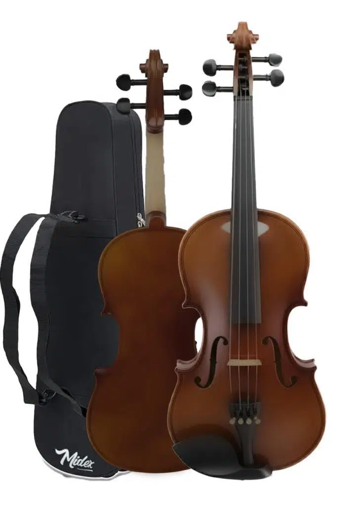 Midex LMA-544TYS 4/4 Profesyonel Keman 4/4 Tam Boy (Yastık Susturucu Yedek Tel Çanta Yay Reçine Metod)