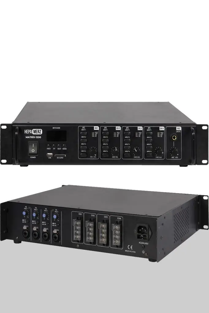 Midex Matrix-1200 4 Bölgeli Matrix Mikser Anfi 4x300W (1200W)