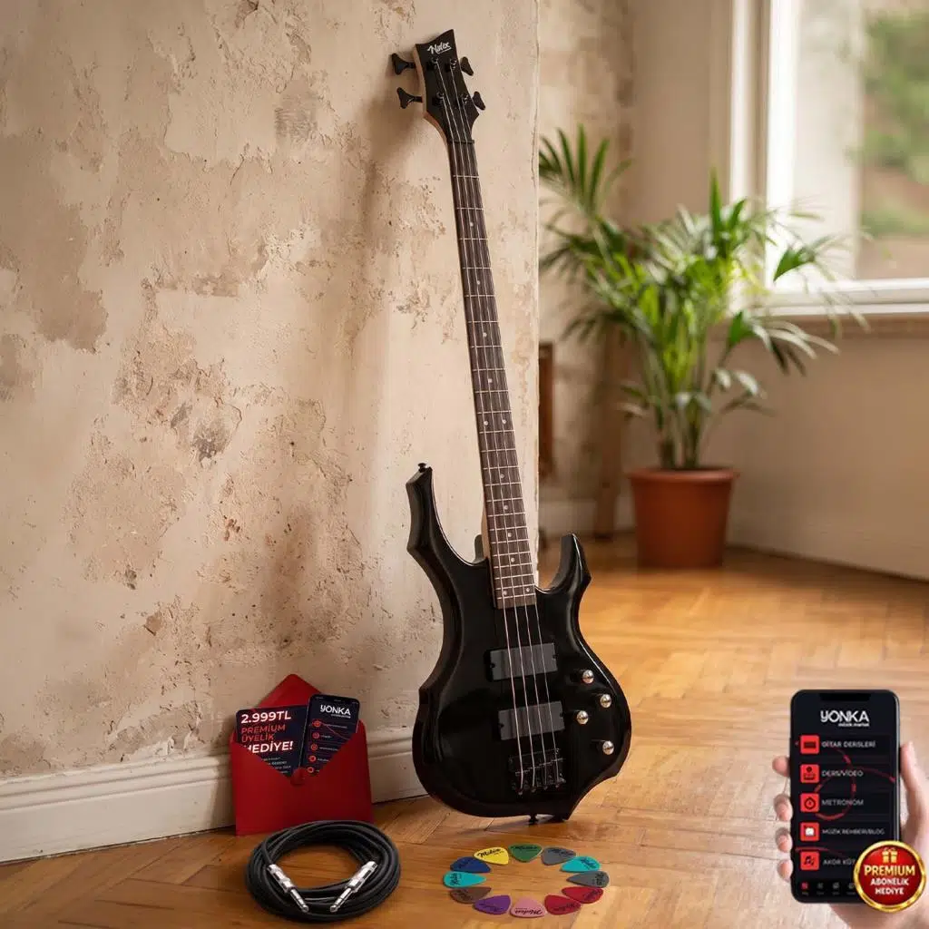 Midex MBG-410BK Üst Segment Profesyonel Bas Gitar 4 Telli