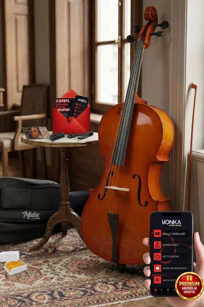 Midex MCL-350 Profesyonel Üst Seviye Ağaç Çello Viyolonsel