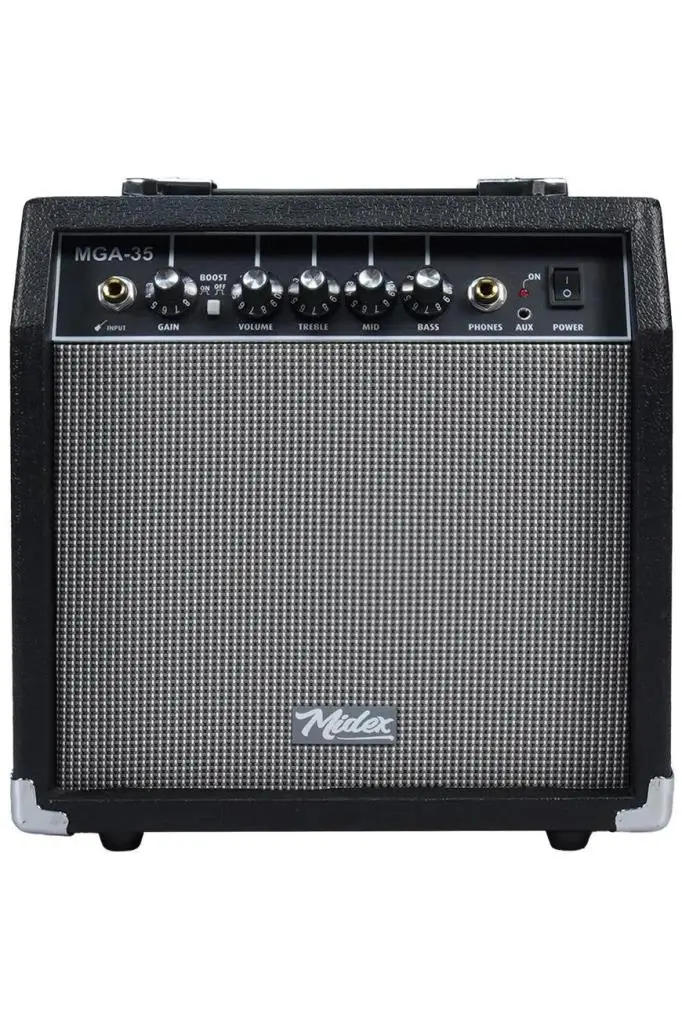 Midex MGA-35BK Elektro Gitar Amfisi 35 WATT Gain Özelliği Kulaklık Çıkışı