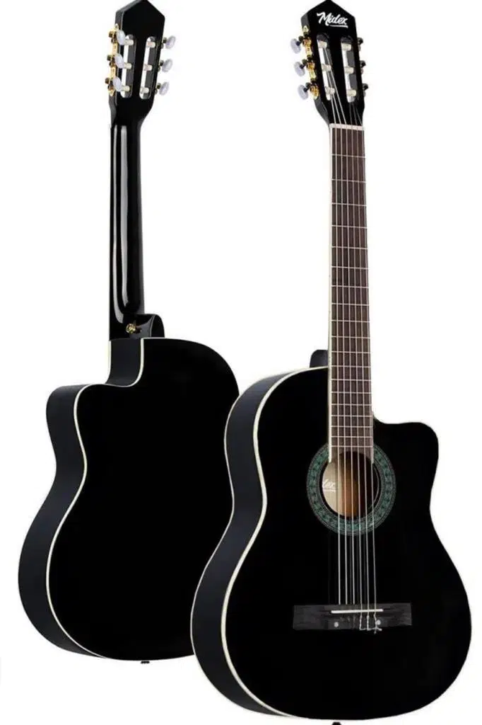 Midex MGX-100BK-BAG Üst Seviye Klasik Gitar 4/4 Sap Ayarlı Gül Klavye