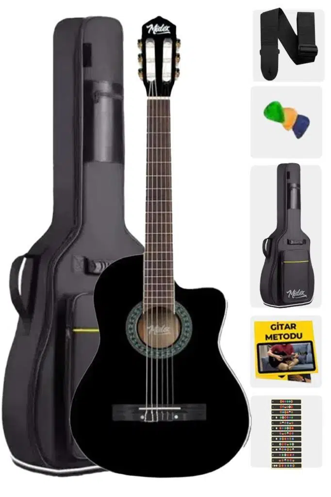 Midex MGX-100BK-OUT Üst Seviye Klasik Gitar 4/4 Gül Klavye (OUTLET)