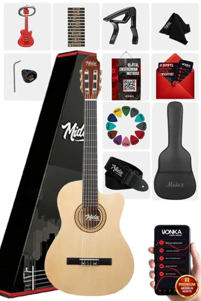 Midex MGX-100CR Üst Seviye Klasik Gitar 4/4 Sap Ayarlı