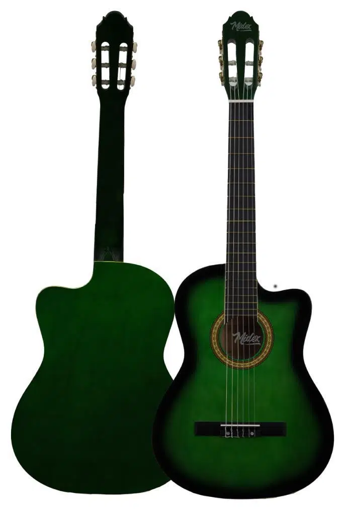 Midex MGX-100GR Üst Seviye Klasik Gitar 4/4 Sap Ayarlı (Çanta Askı Capo Metod Pena)