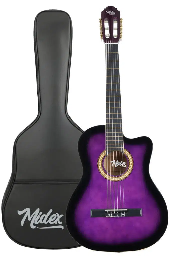 Midex MGX-100PRP Üst Seviye Klasik Gitar 4/4 Sap Ayarlı (Çanta Askı Capo Metod Pena)