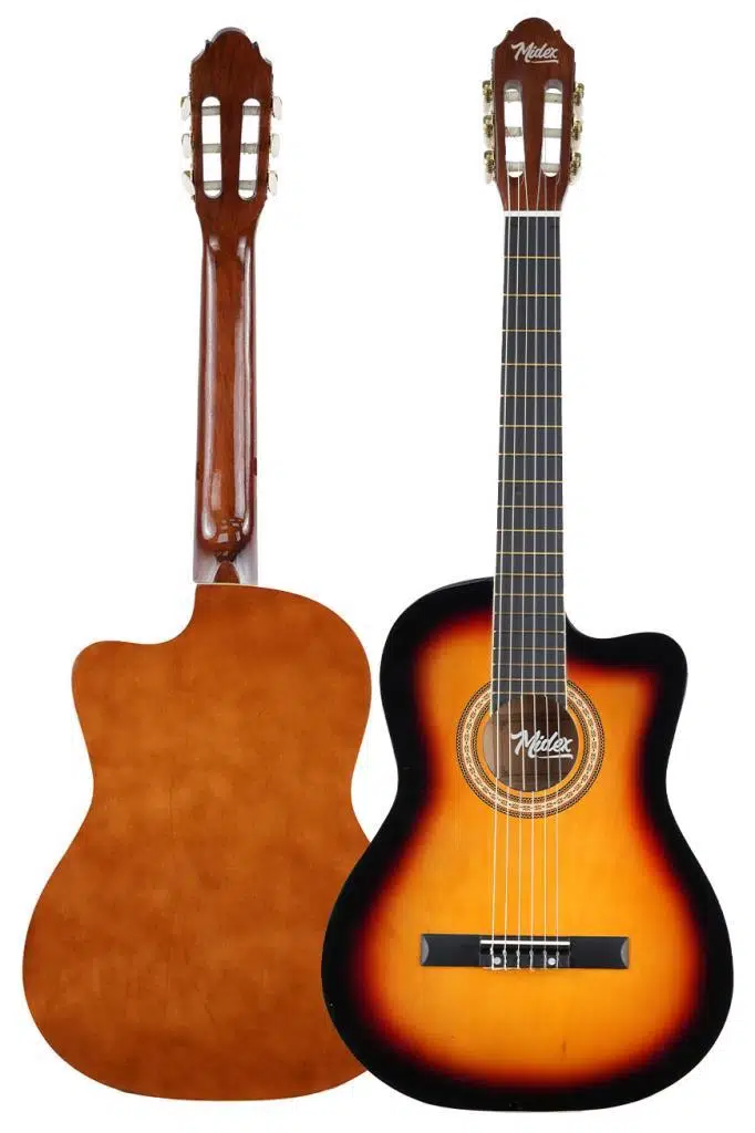 Midex MGX-100SB Üst Seviye Klasik Gitar 4/4 Sap Ayarlı (Çanta Askı Capo Metod Pena)