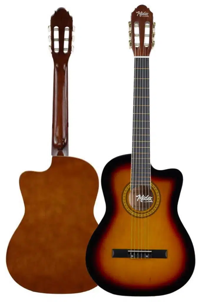 Midex MGX-100SB Üst Seviye Klasik Gitar 4/4 Sap Ayarlı (Çanta Askı Capo Metod Pena)