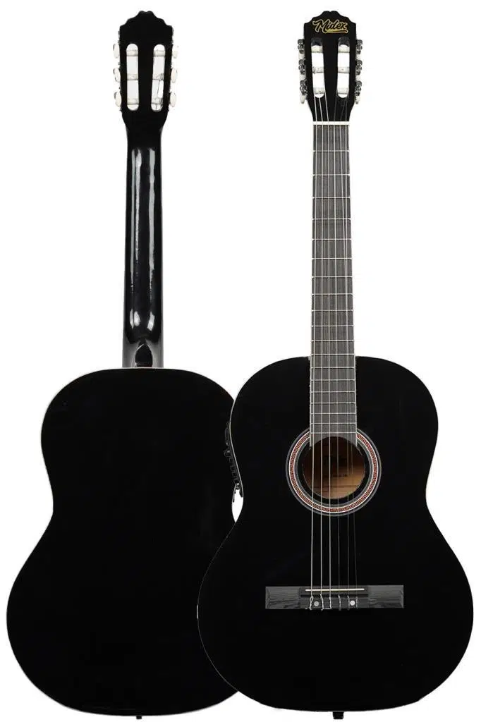 Midex MGX-200BK-EQ Ekolayzerli Profesyonel Elektro Klasik Gitar Seti Siyah 4/4 Üst Segment