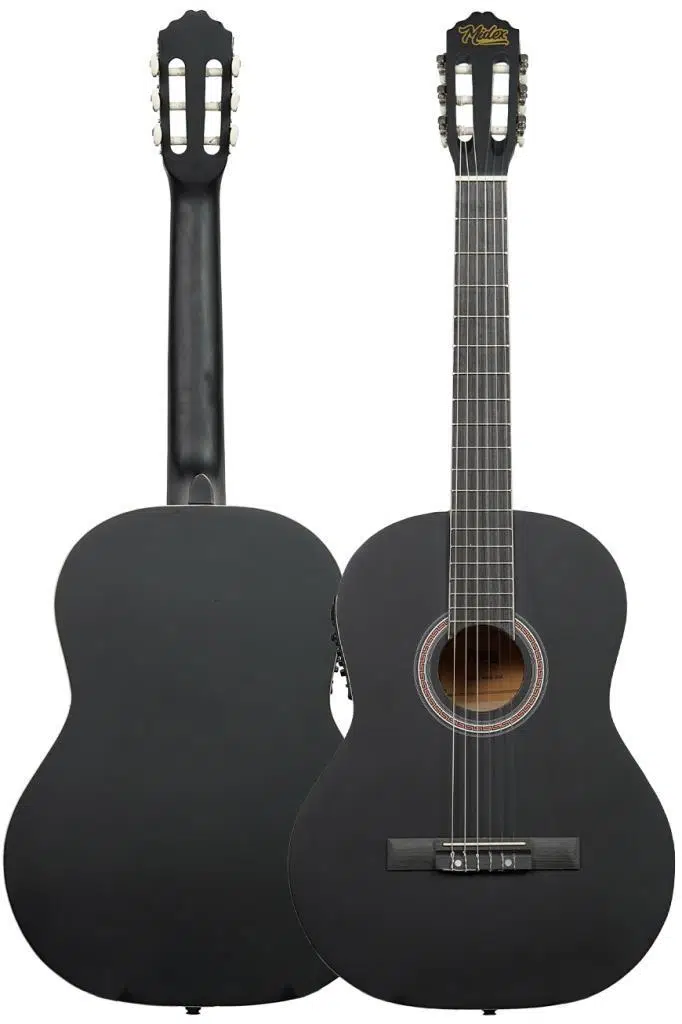 Midex MGX-200MBK-EQ Ekolayzerli Profesyonel Elektro Klasik Gitar Seti Mat Siyah 4/4 Üst Segment