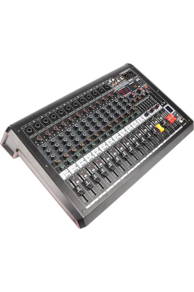 Midex MPX-1600P Power Mikser Amfi 12 Kanal 2x800W Multi Efekt Bt EQ Usb