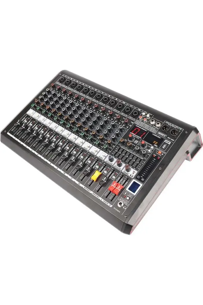 Midex MPX-1600P Power Mikser Amfi 12 Kanal 2x800W Multi Efekt Bt EQ Usb