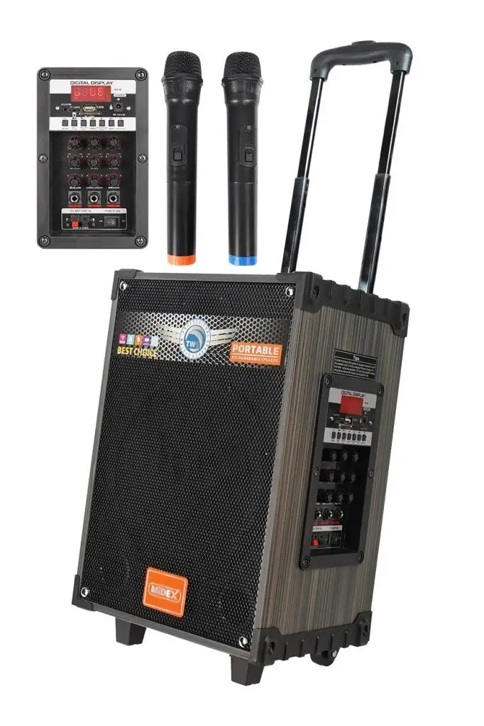 Midex MR-350 Taşınabilir Seyyar Mikrofonlu Akülü Ses Sistemi Hoparlör (350 Watt)