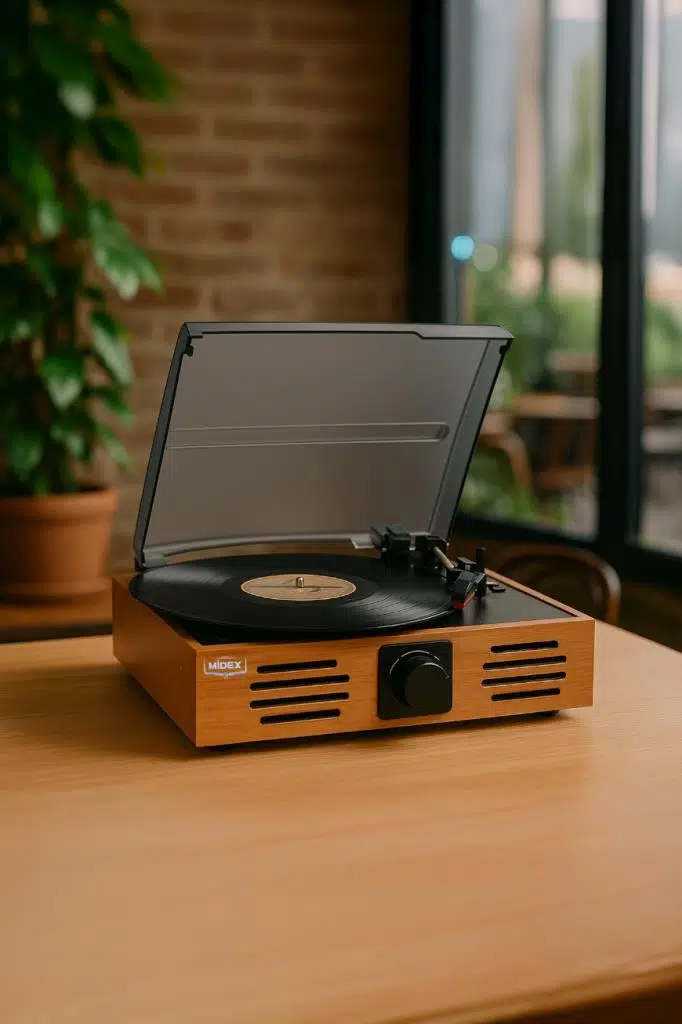 Midex MTX-106OR Nostaljik Retro Pikap Plak Çalar (Bluetooth Aux Hoparlörlü 3 Devir) İğne Dahil