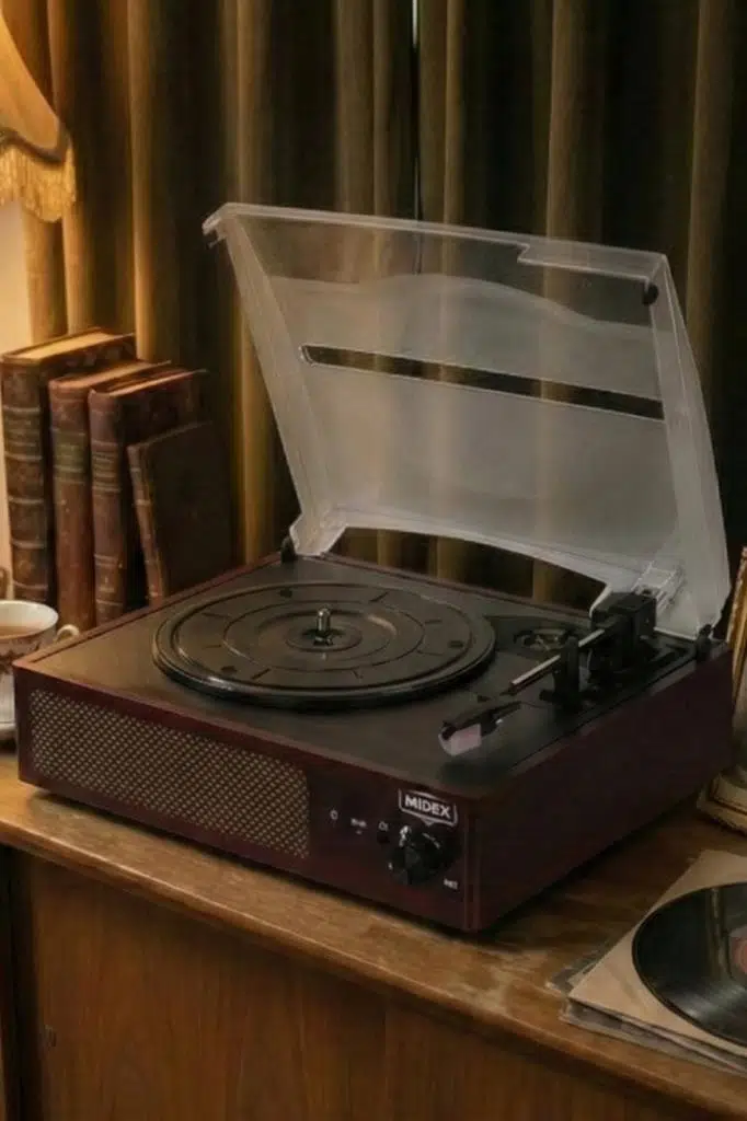 Midex Mtx-303 Nostaljik Pikap Plak Çalar (Şarjlı Bluetooth Aux Hoparlörlü 3 Devir) İğne Dahil