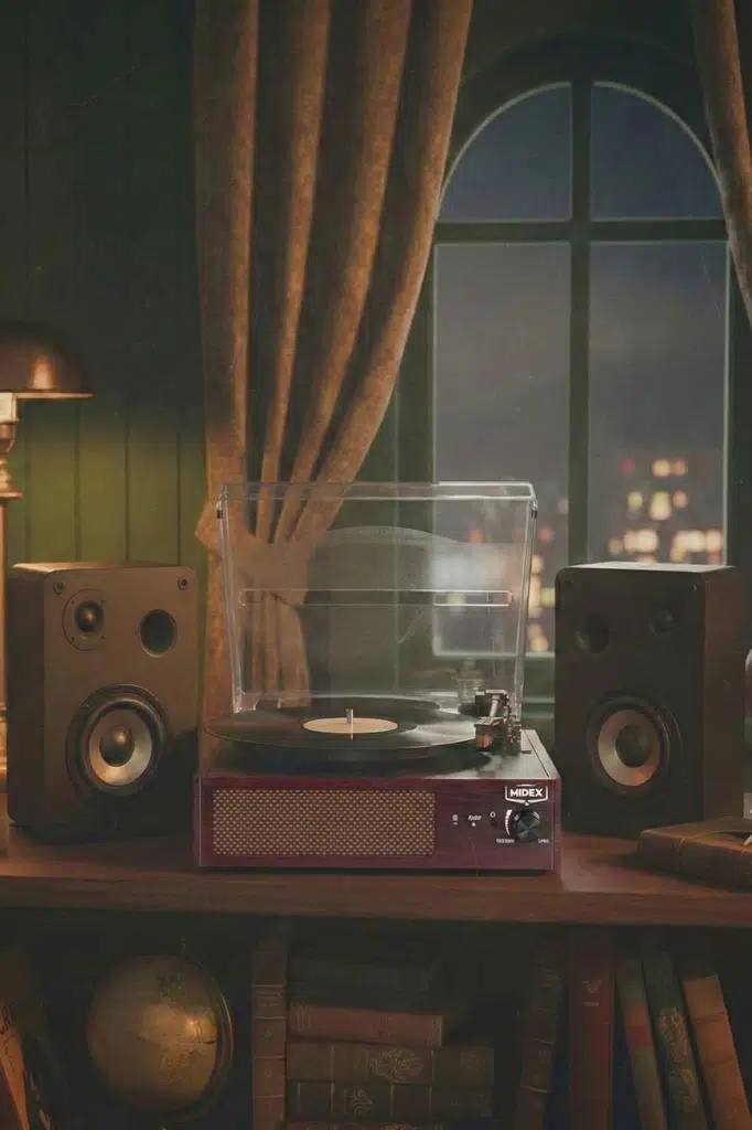 Midex Mtx-303S SET Nostaljik Pikap Plak Çalar ve Hoparlör Ses Sistemi (Bluetooth USB)