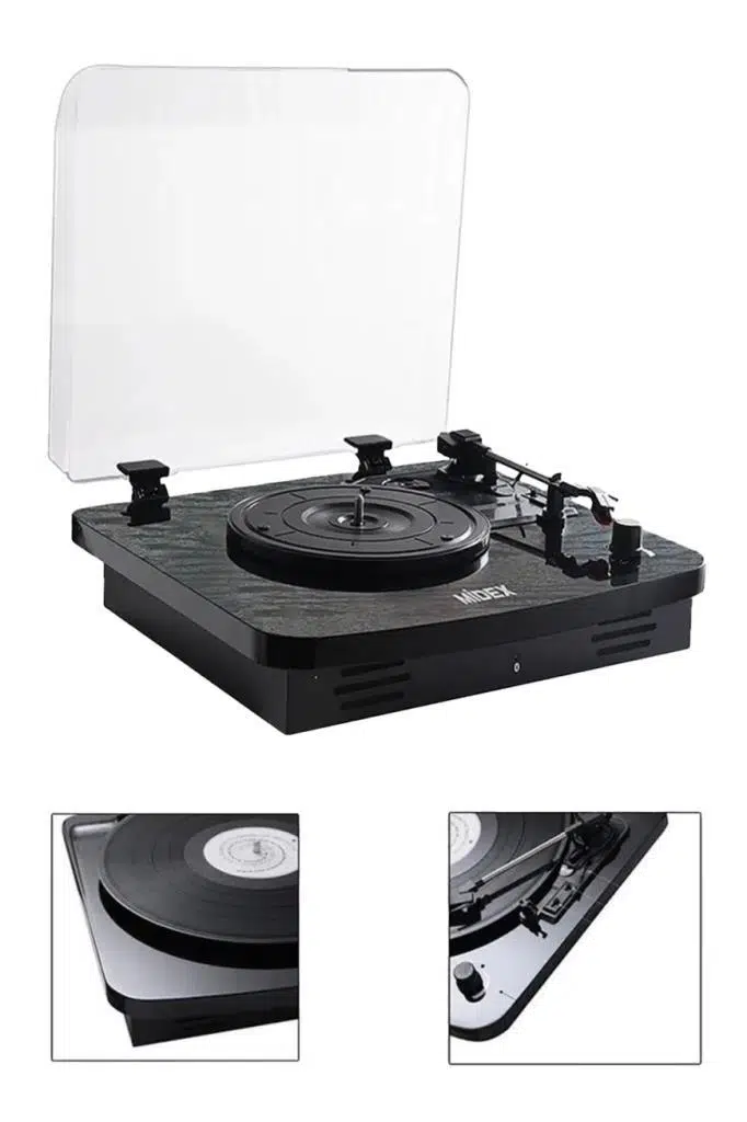 Midex Mtx-356 Nostaljik Pikap Plak Çalar (Şarjlı Bluetooth Aux Hoparlörlü 3 Devir) İğne Dahil