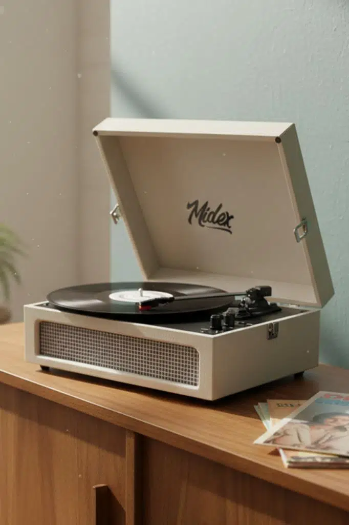 Midex MTX-420WH Nostaljik Bluetooth PRO Pikap Plakçalar Şarjlı 3 Devirli