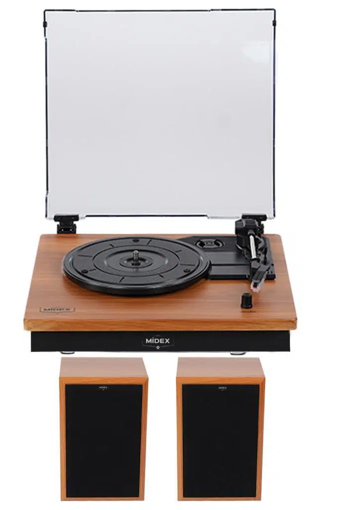 Midex MTX-450 Nostaljik Pikap Plak Çalar Ekstra Hoparlörlü Bluetooth