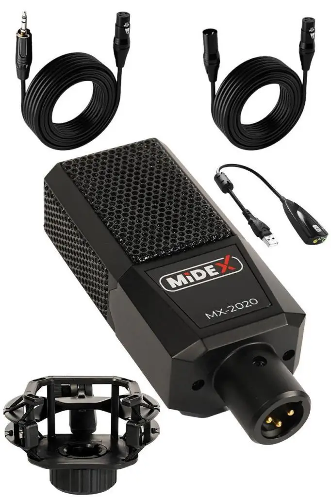 Midex MX-2020 Condenser +48V Stüdyo Ses Kayıt Mikrofonu