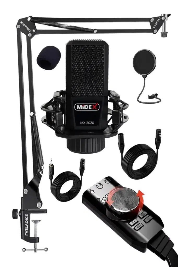 Midex MX-2020-STB Gaming 7.1 Ses Kartı ve Mikrofon Seti Canlı Yayın LOL PUBG