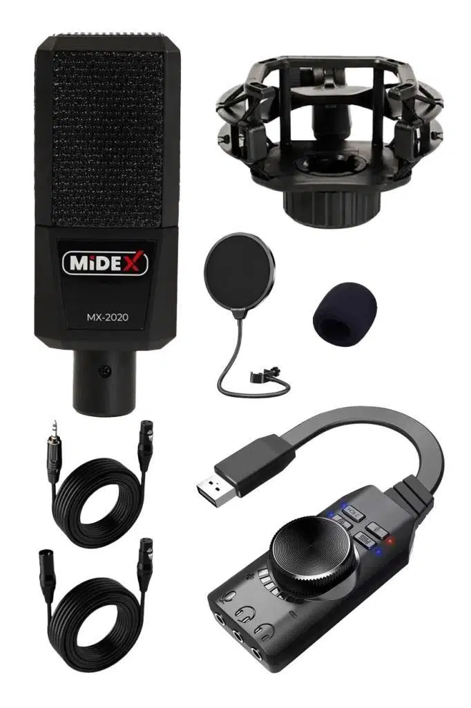 Midex MX-2020-STB Gaming 7.1 Ses Kartı ve Mikrofon Seti Canlı Yayın LOL PUBG