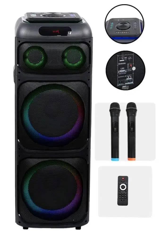 Midex MXR-2000 Mikrofonlu Portatif Taşınabilir Ses Sistemi Hoparlör 2000W (Radyo Bluetooth)