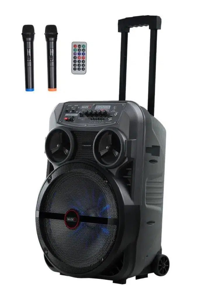 Midex MXR-280 Taşınabilir Mikrofonlu Işıklı Akülü Ses Sistemi Hoparlör (12 İnç 280 Watt)