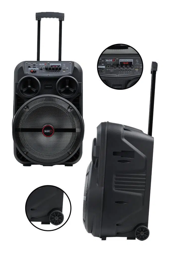 Midex MXR-280SXC Taşınabilir Seyyar Portatif 3 Mikrofonlu Şarjlı Ses Sistemi Hoparlör (280 Watt)