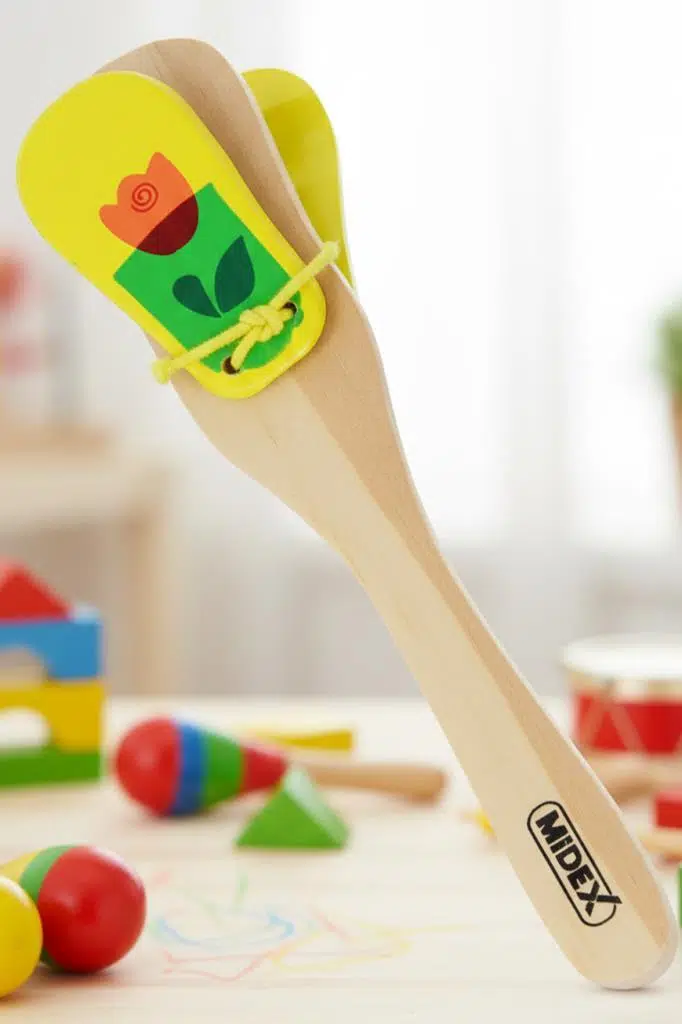 Midex Orf-MRC-04(4X) Örf Aletleri Kaliteli Kastanyet Marakas