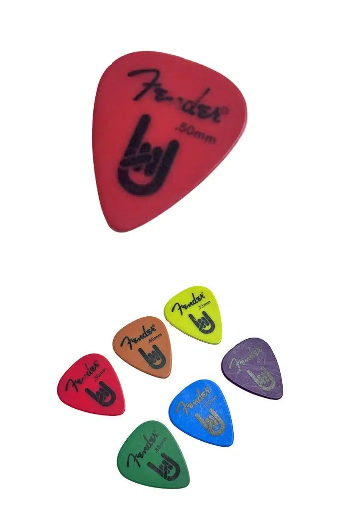 Midex PC-600RD FNDR Kırmızı Renk Yüksek Kalite Gitar Pena (0.50mm)