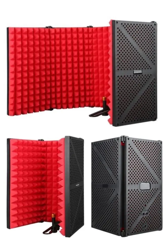 Midex PF-44X RED Mikrofon Standı Filtre ve Ses Yalıtım İzolasyon Paneli
