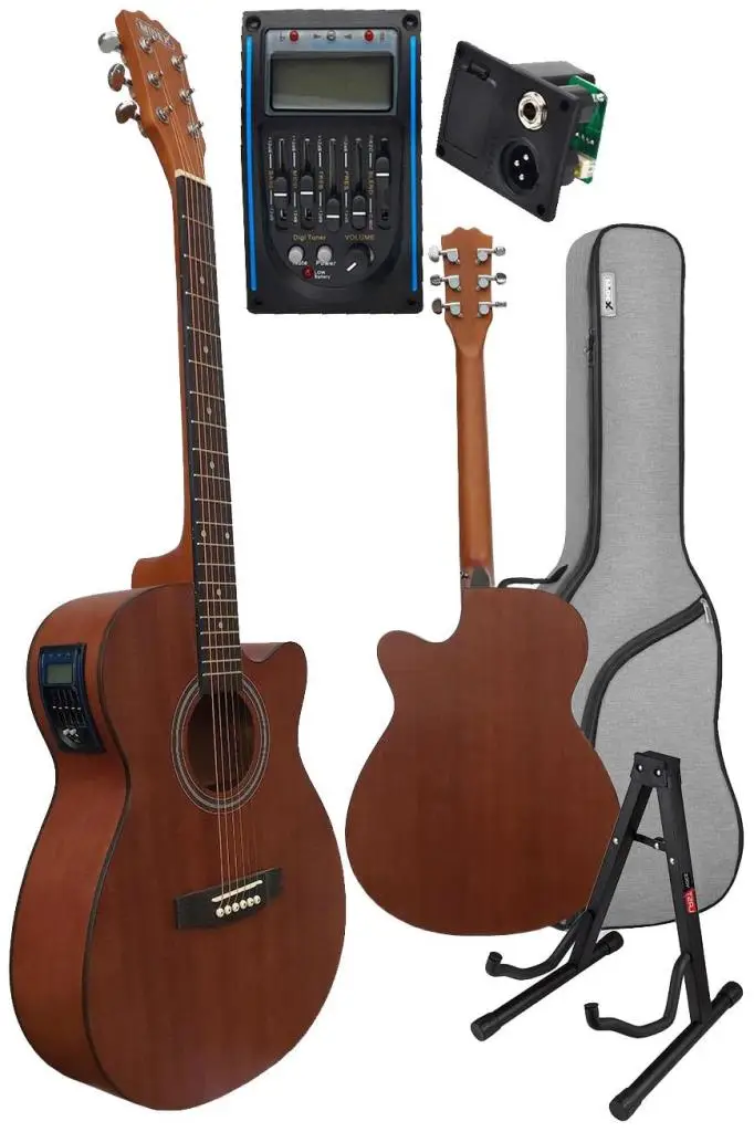 Midex Phx-188ST Ekolayzerli Elektro Akustik Gitar 4/4 Gerçek Ağaç (Stand GİGBAG Askı Capo Tuner)