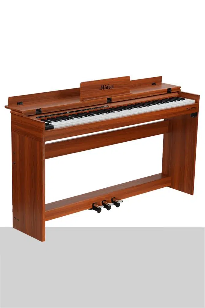 Midex PLX-140 PRO-OR Dijital Piyano Bluetooth Tuş Hassasiyeti 88 Tuşlu Kapaklı (Kulaklık ve Tabure)