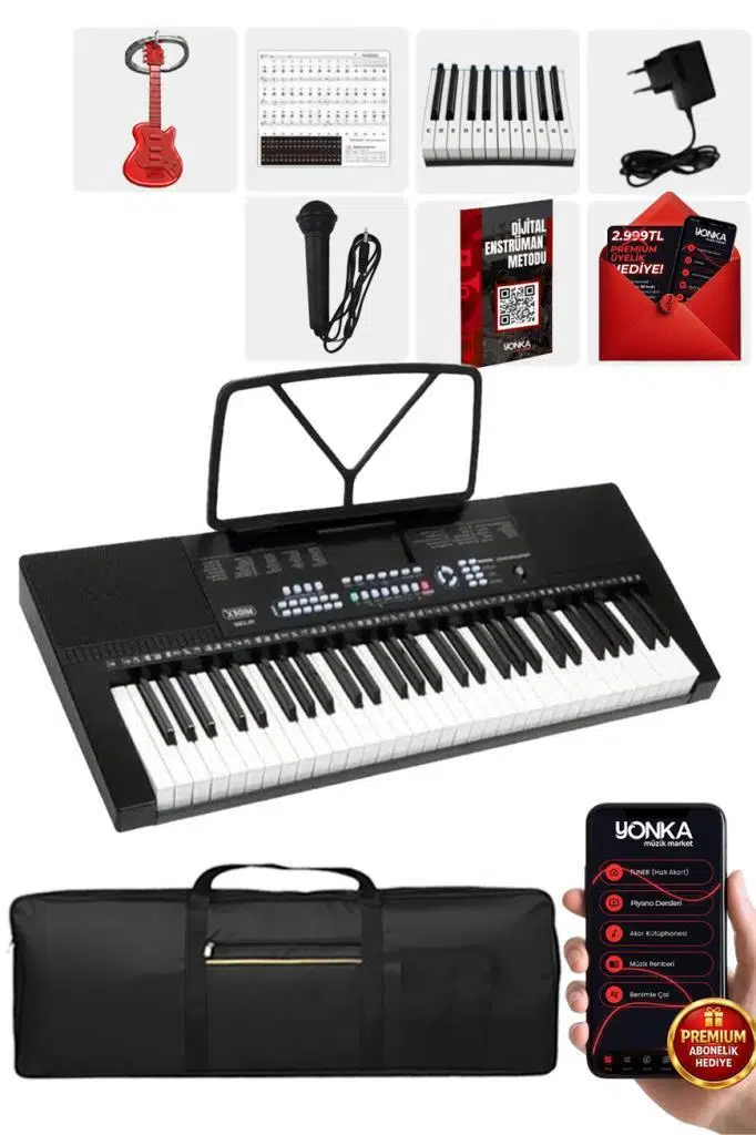 Midex PS-2300BK 61 Tuşlu Org Seti Siyah Kaliteli Başlangıç İçin Uygun