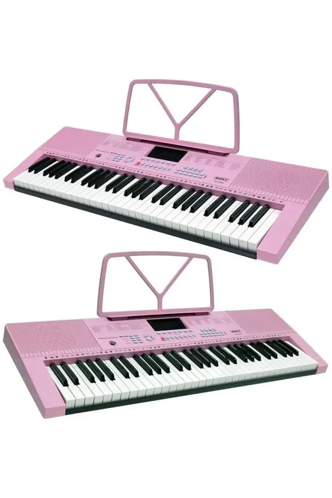Midex PS-2300PK-PAK 61 Tuşlu Org Stand Kulaklık Pembe Başlangıç İçin Uygun