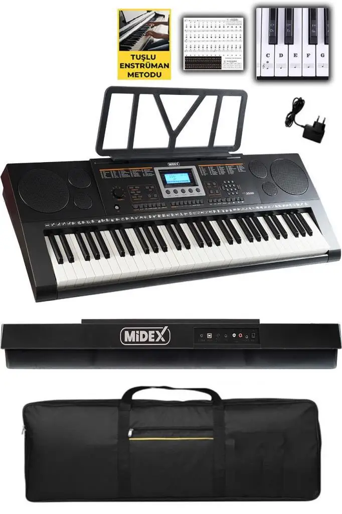 Midex PS-3500-OUT Tuş Hassasiyetli 61 Tuşlu Org (OUTLET)