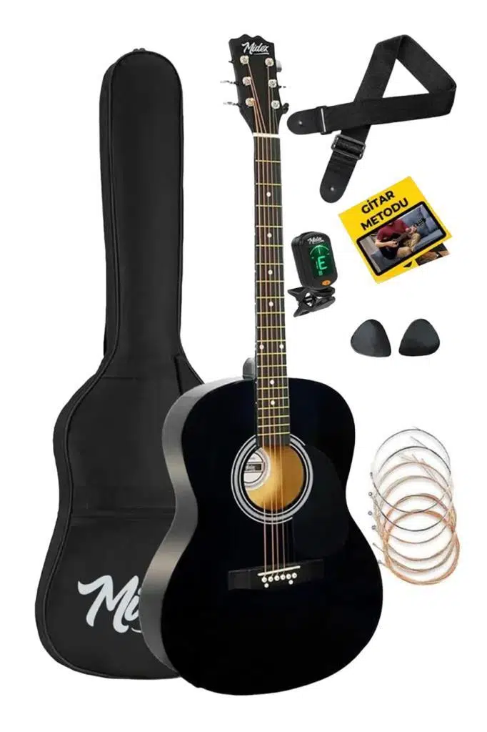 Midex RG-530BK-OUT Siyah 40 İnç Akustik Gitar Seti 4/4 (OUTLET)